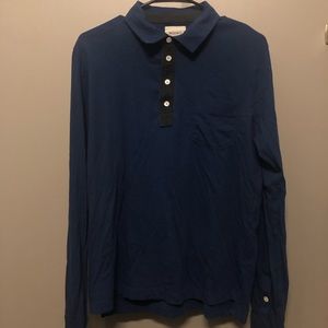 Billy Reid Long Sleeve Henley Color Block